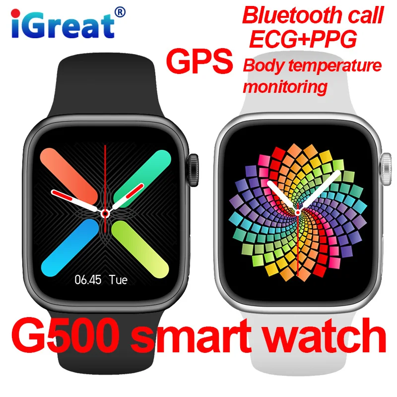 Original iwo G500 smart watch Men GPS Tracker Bluetooth Call 44MM Body  Temperature ECG Heart Rate Monitor women Smartwatch|Smart Watches| -  AliExpress