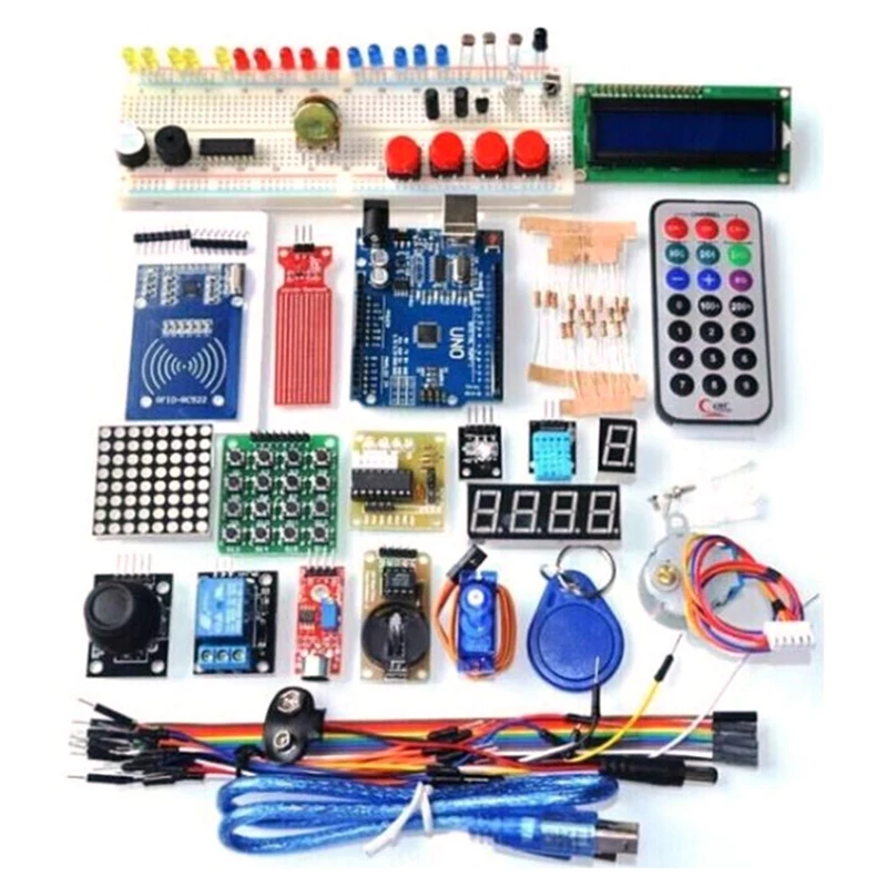 40 шт./компл. RFID стартовый набор для Arduino UNO R3, обновленная версия, Обучающий набор шаговый двигатель обучающий комплект с коробкой