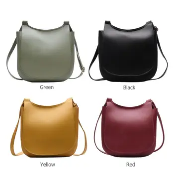 

Women Fashion Wide Solid Color Shoulder Handbags Female Simple PU Leather Women Large Capacity Pure Color Flap Crossbody Bags