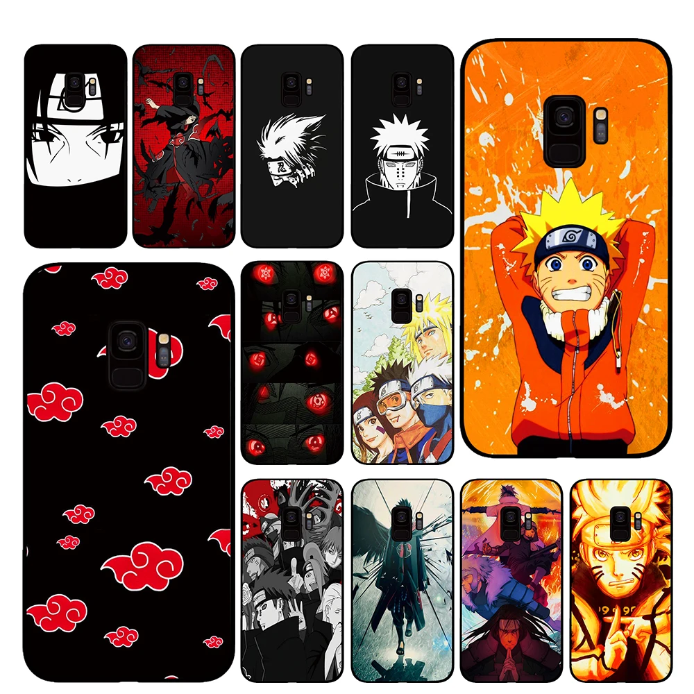 

Naruto Sharingan Black white Phone Case for Samsung Galaxy A6 A8 Plus A7 A9 2018 A5 2017 18 J530 J7 J8
