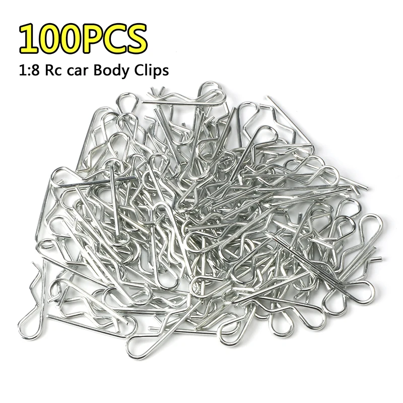 100 pièces RC 1/8 corps Clips broches plier poste télécommande voiture pièces camion Buggy coquille pour 1:8 rc voiture