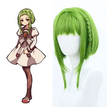 

DIANQI 16 "short leaves green wigs with bangs anime cosplay wigs synthetic hair for women