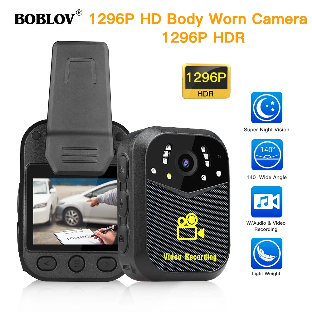 BOBLOV S11296P Body Worn Camera GPS WIFI APP Remote Control Mounted IR Night Vision Wearable Mini Camcorders Police | Электроника