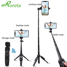 Trépied pliable portatif sans fil de monopode de bâton de Selfie de Bluetooth de Roreta avec le chargement d'usb de télécommande de Bluetooth(China)