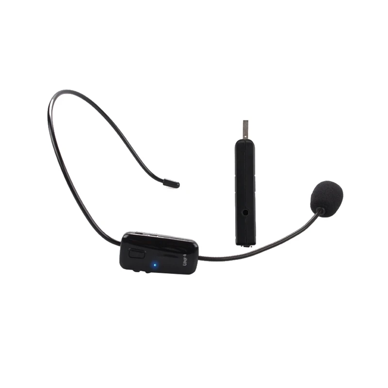  UHF Wireless Microphones Stage Wireless Headset Microphone System Mic For Loudspeaker Teaching Meet - 4000190650935
