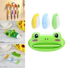 Household Wash Set Squeezer Toothpaste＋Toothbrush Holder Cute Cartoon Animal Toothpaste Squeezer Smiley Face Toothbrush Holder