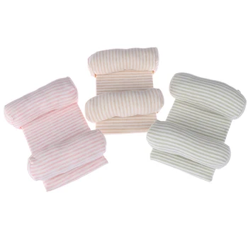 

Soft Comfortable Anti Roll Cute Cotton Pillow Memory Foam Positioner Prevent Flat Head Lovely Baby Toddler Safe Striped Sleep