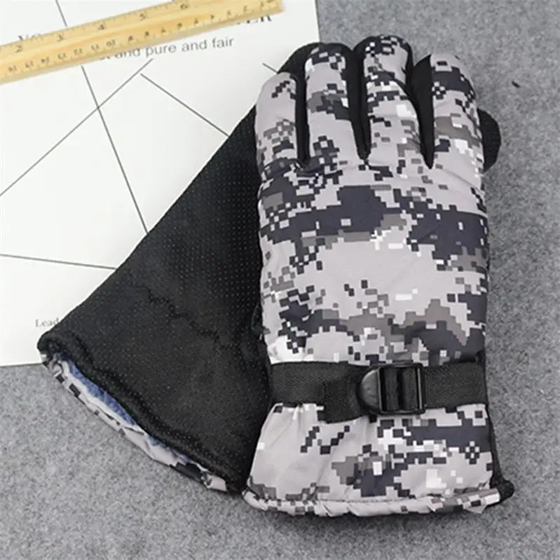 Мужские камуфляжные зимние перчатки бархатные теплые ветрозащитные лыжные перчатки для вождения камуфляжные варежки мужские тренировочные Тактические Военные перчатки - Цвет: 03