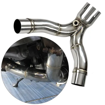 

K7 Motorcycle Catalytic Converter Eliminator Mid decat Y-Pipe For Suzuki GSXR1000 GSXR 1000 2007 2008 Stainless Steel