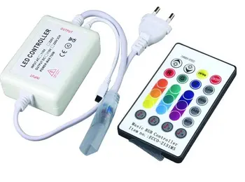 

10pcs AC110V 220V 3Channel 750W 24 keys LED IR Music RGB Remote Controller For High voltage LED strip SMD 5050 3528 led light