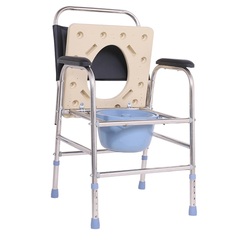 

Stainless Steel Sit Toilet Chair The Elderly Take A Shower Chair Disabled Reinforce Non-slip Sit Toilet Chair Pregnant Woman