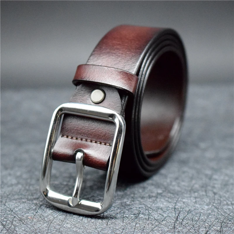 Ремень из воловьей кожи с пряжкой нержавеющей стали|belt men|designer belts menbelt men designer |
