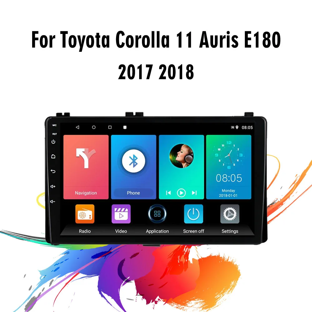 Eastereggs 2 Din Android Car Radio for Toyota Corolla 11 Auris E180 2017 2018 Multimedia Player GPS Navigation Autoradio | Автомобили и