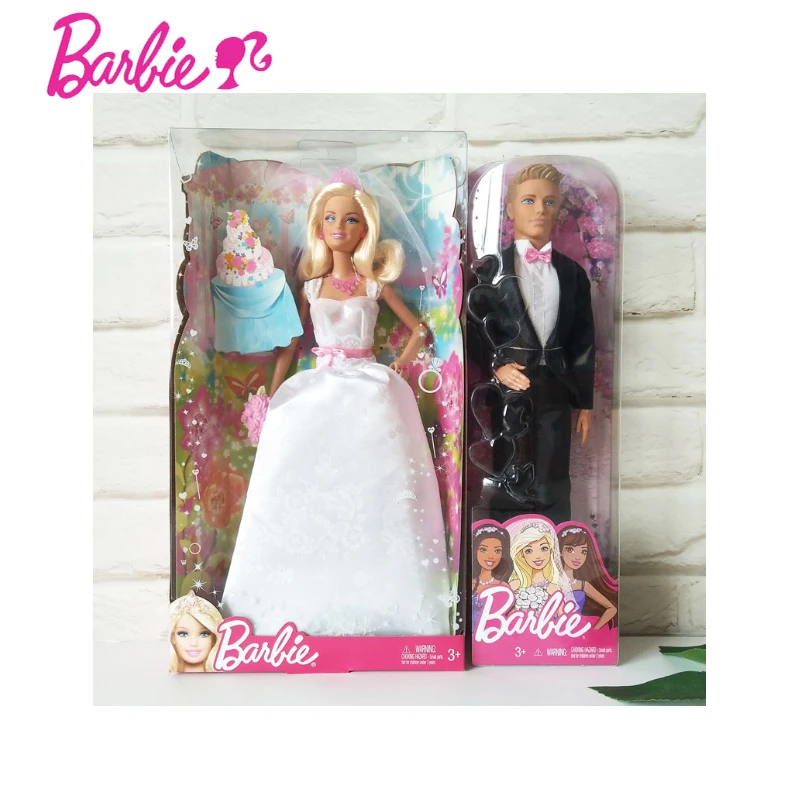 Hochzeit Puppe Braut Ken Bräutigam Paare Echte Barbie Puppe Sammlung  Hochzeit Weihnachten Valentinstag Geschenk Mädchen Traum X9444|Puppen| -  AliExpress