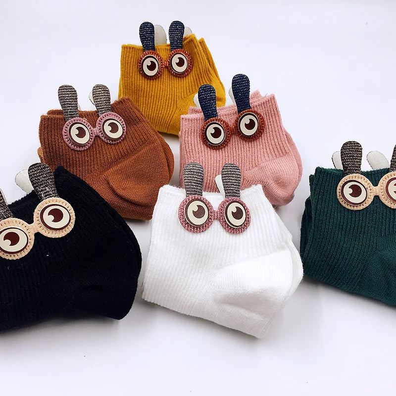 

Female Socks Cute Cartoon Short Socks Korean Summer Three-dimensional Big Eyes Student Socks