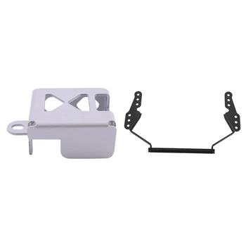 

Motorcycle Navigation Phone Mount Bracket with Motorcycle Rear Brake Reservoir Cup Cap Guard Oil Tank Cover Protector