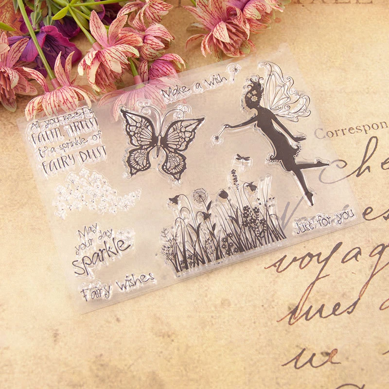 Butterfly Angle Clear Stamps