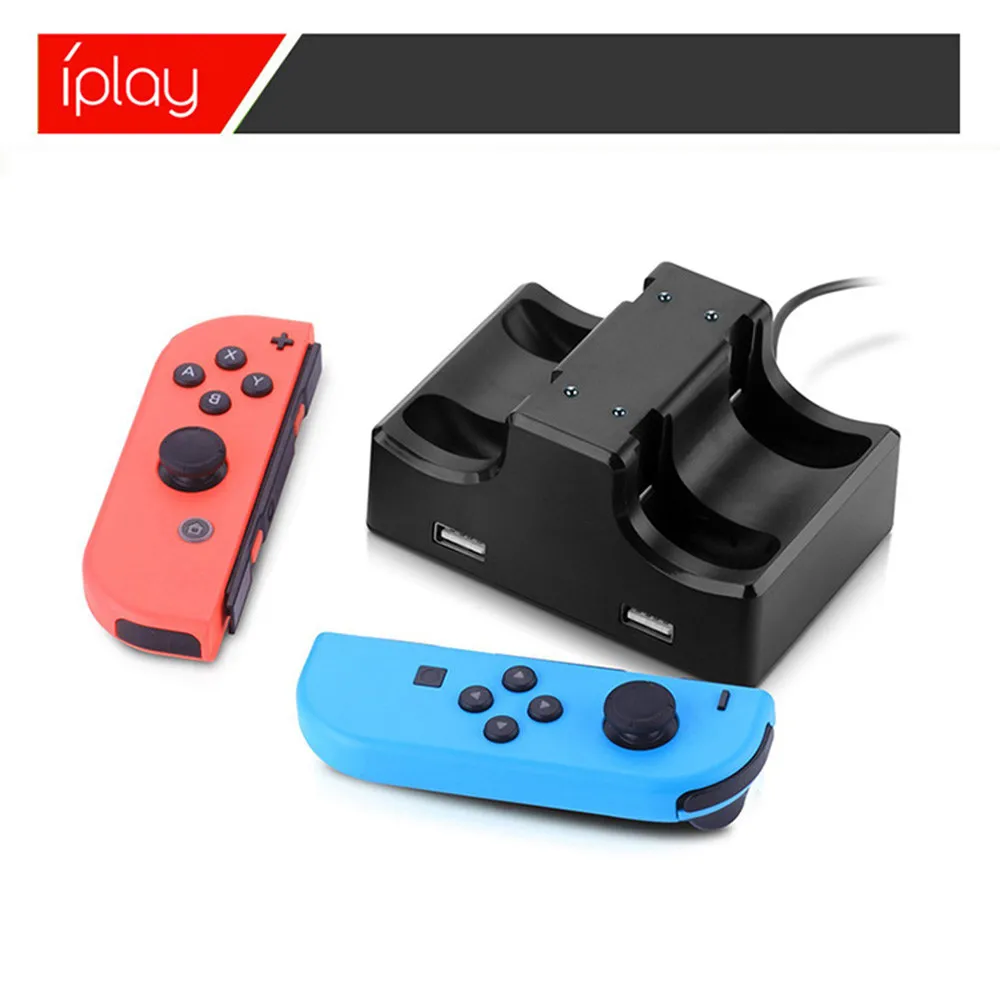 Для Joycon зарядная станция Подставка 4 в 1 для nintendo Switch Joycon контроллеры светодиодный индикатор Тип C для nintendo Switch Joycon