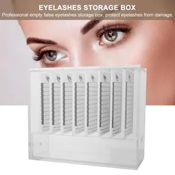 

8-Layer Acrylic Eyelashes Display Container Storage Box Transparent Grafting Lashes Storage