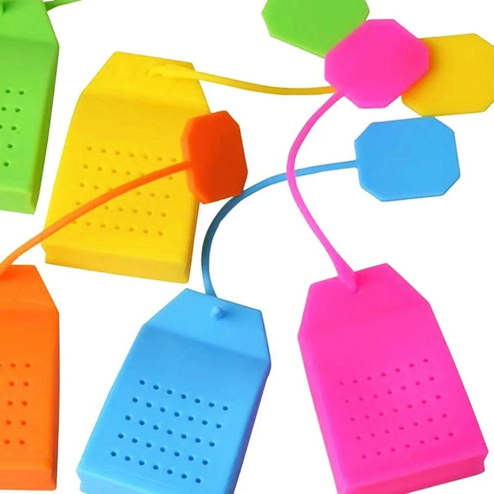 

Creative Tea Leaf Strainer Filter Reusable Silicone Strainer Filter Thirteen different colors 68*45*20mm pritical tools