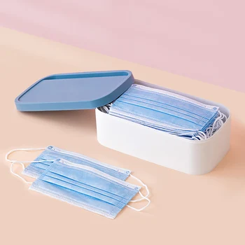 

Large dustproof plastic mask storage box (without mask storage bag storage box travel case) to prevent pollution WF928
