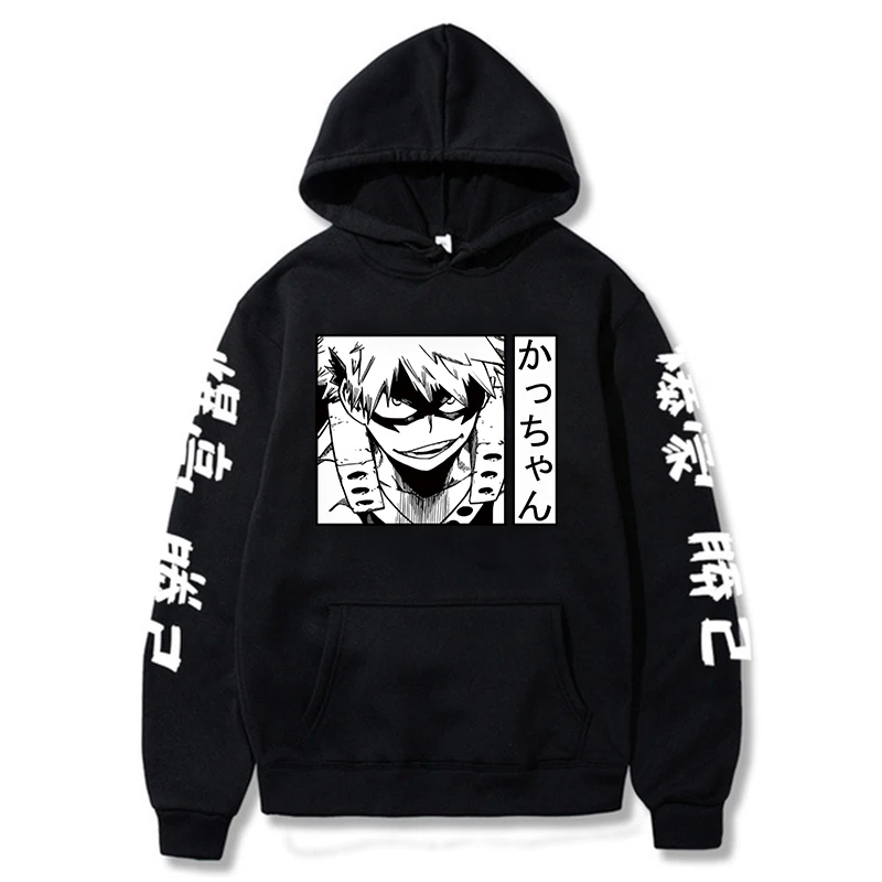 

My Hero Academia Hoodie Men Boku No Hero Academia Anime Graphic Streetwear Bakugou Katsuki Sweatshirts Women/men