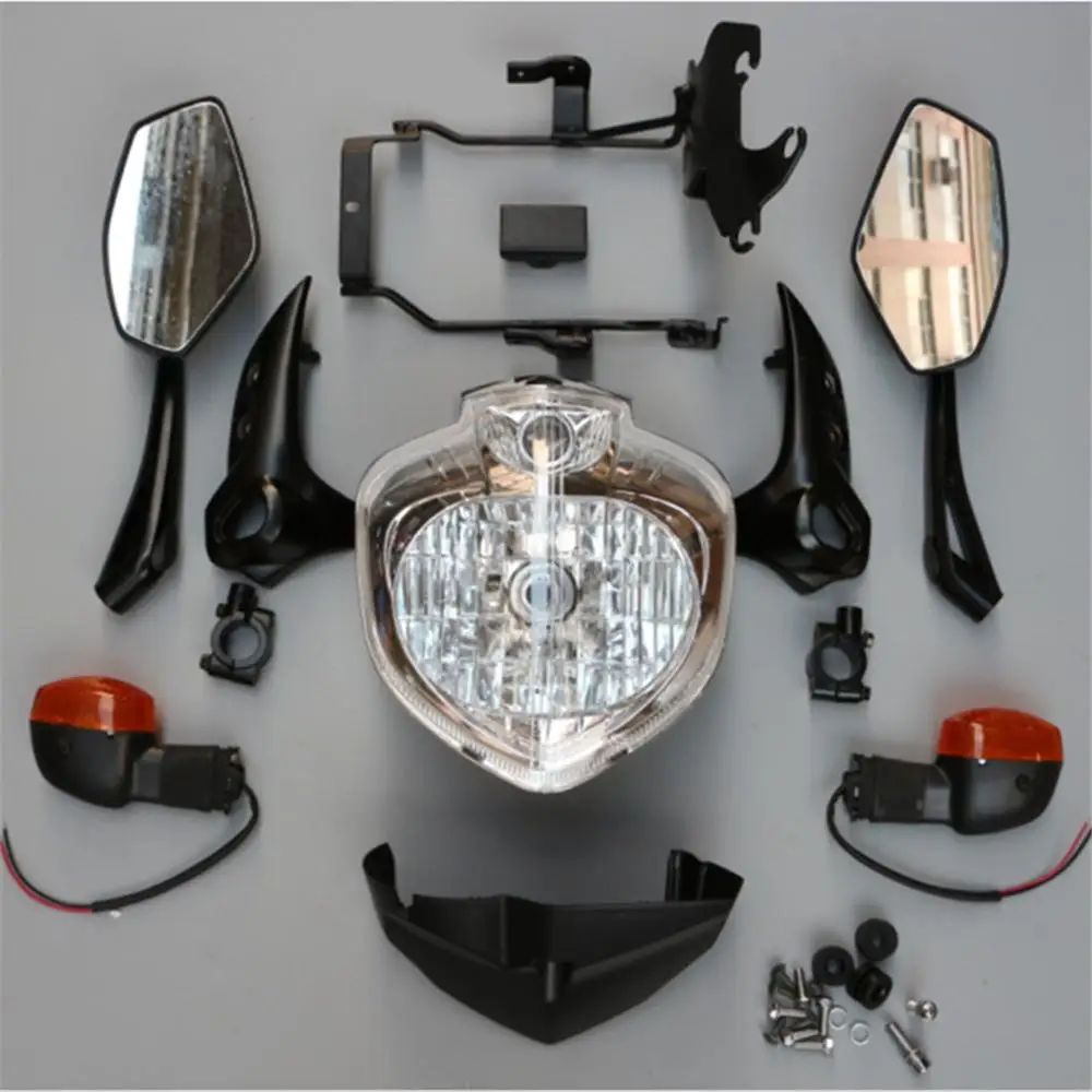 

For Yamaha FZ6 FZ6N 2007-2010 2008 2009 FZ-6N 07-10 08 Headlight Headlamp Set Head Light Assembly Turn Signals Rear View Mirrors