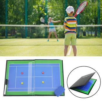 

Folding Coaching Tennis Accessories Faux Leather Sports Magnetic Tactical Board Erasable Game Professional With Pen Training