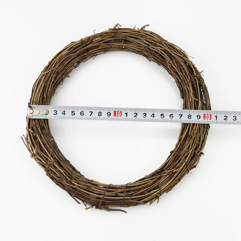 Festive Natural Rattan Wreath Garland