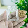 Small Square Bottle With Corks Clear Square Empty Glass Bottles glycyrrhiza sweets Food Grade Seal 50ml Jars Vials 24pcs 6