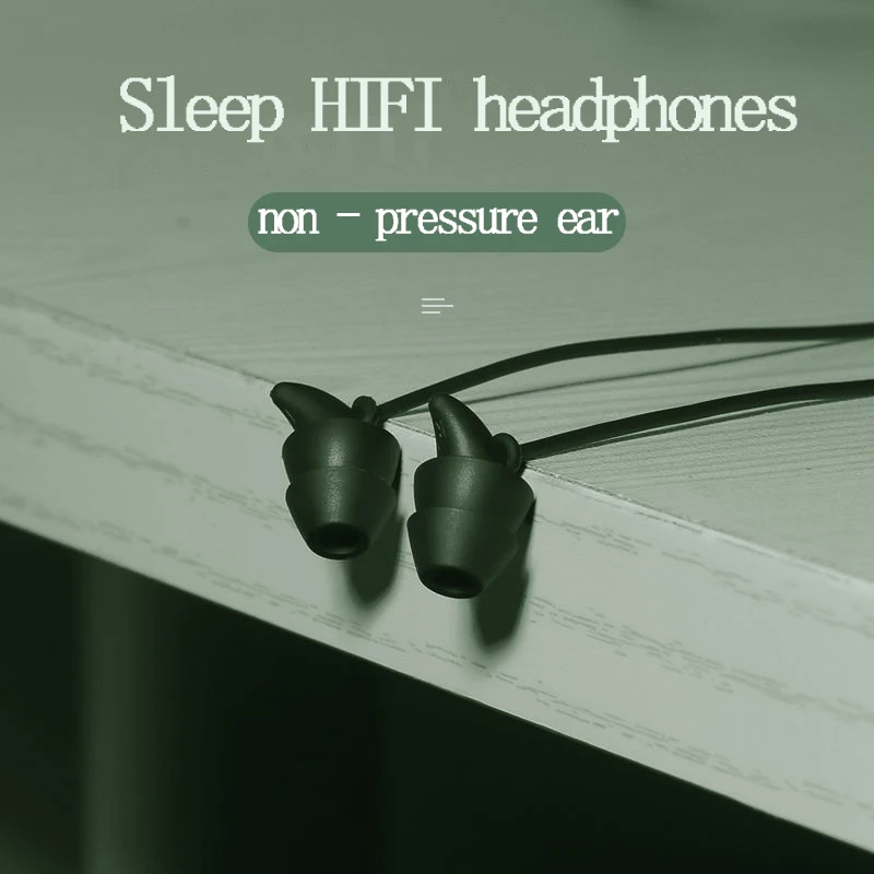 Newest In ear Anti noise Hifi Headset Mini Sleep Headphones Noise Reduction ASMR Sleeping Earbud Soft For Gifts Free Shipping