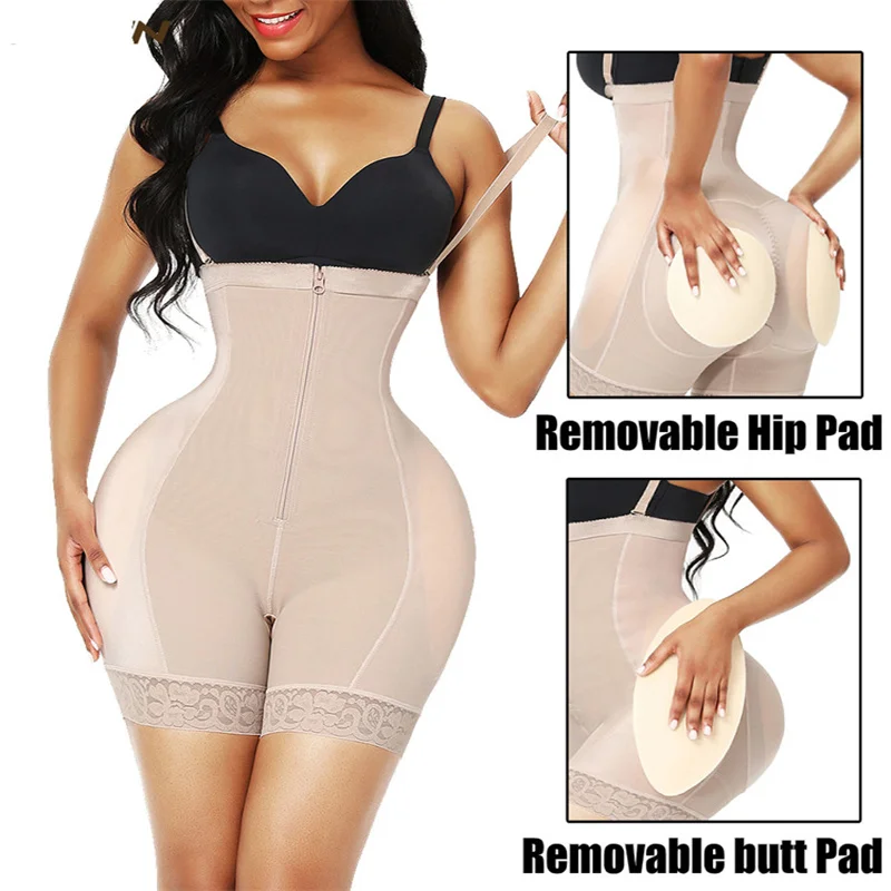 

High Waist Trainer Fajas Colombianas Fake Ass Butt Lifter Hip Pads Enhancer Corset Shapewear Body Shaper Push Up Thigh Trimmer