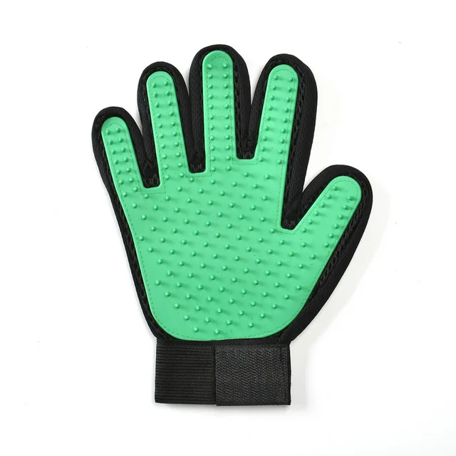 Green Right hand Перчатки для чистки волос, перчатки для животных, кошек, перчатки для домашних животных, гребень для волос, перчатки для ухода за кошками, принадлежности для чистки домашних животных - Цвет: Green Right hand
