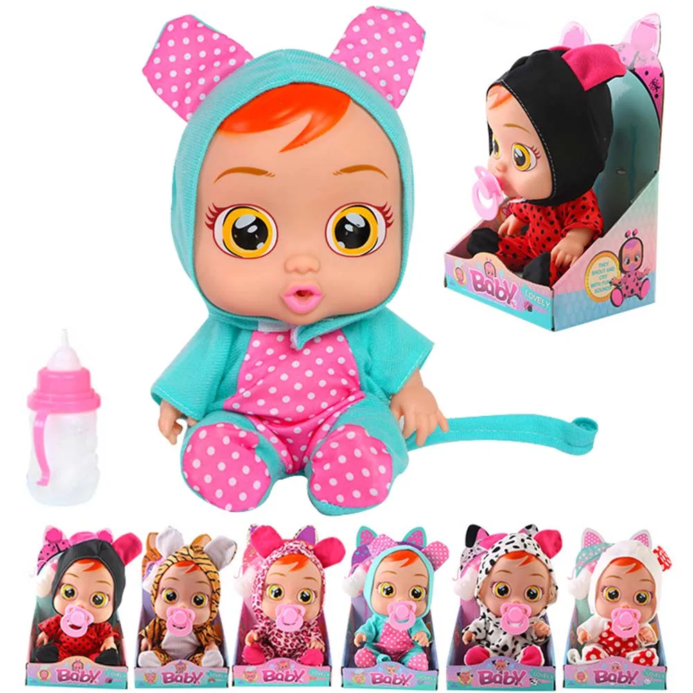 10 дюймов, 3D силикон, Inteiro, Реалистичная кукла, Reborn Cry A Baby, волшебные слезы, куклы, игрушки для детей, кукла-сюрприз, подарок