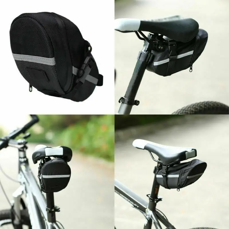 Black Waterproof Bicycle Bag Rear Pouch Storage Cycling Seat