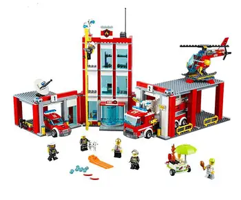 

02052 City Series The Fire Station Set Compatible With Lepining City Building Blocks Bricks Educational DIY Toys