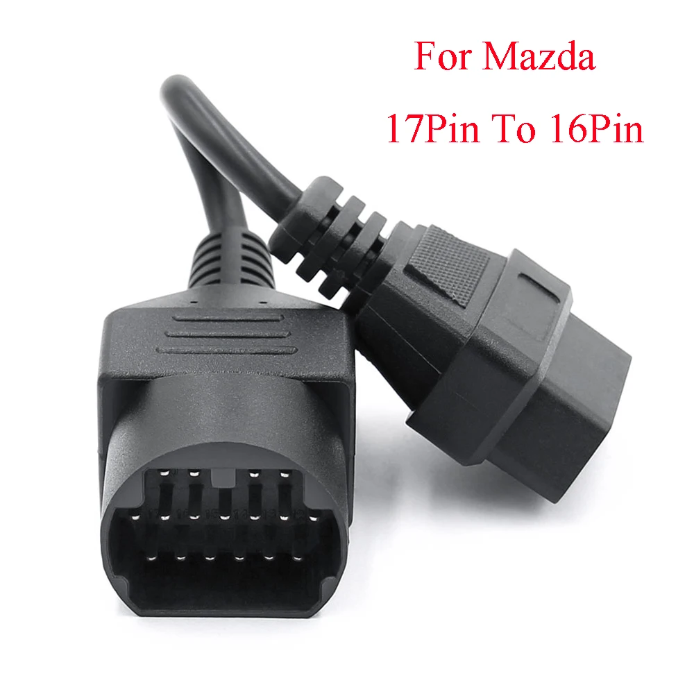 Кабель для Mazda 17 Pin к OBD 2 II 16 контактный разъем диагностический инструмент 17pin 16pin