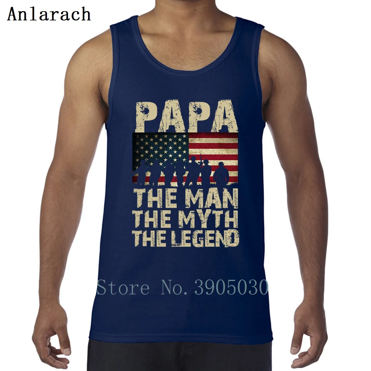 Новинка, мужская майка без рукавов с надписью "The Man Myth Legend Papa"