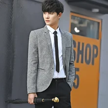Men‘s Blazers New Autumn Smart Casual Business Formal Black Suit Jacket Solid Slim Fit Single Breasted Male Blazers Men