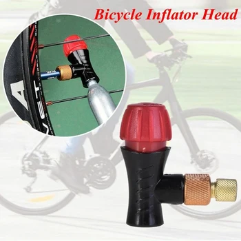 

Bicycle Inflator Head Compatible For Presta Schrader Valve CO2 Pump Part Road Bike Inflatable Connector Bicycle Accessories