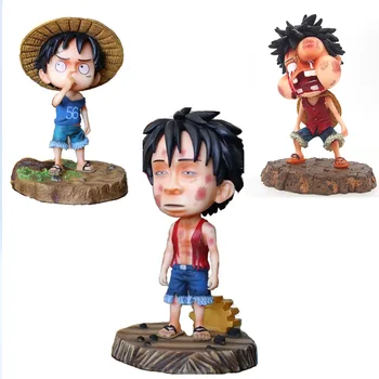 

15cm Anime ONE PIECE figure Monkey D. Luffy in 3 funny condition from The straw hat Pirates pvc action figure toys doll