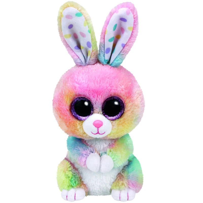 

Ty Beanie Boos Animals Bubby Multicolor Bunny Plush Rabbit Toy 15cm