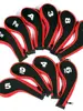 High Quality 12Pcs Rubber Neoprene Golf Head Cover Golf Club Iron Putter Protect Set Number Printed with Zipper Long Neck 6