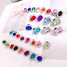 1PCS Shiny Rhinestones Shoelace  Buckle Shoelaces Decoration Shoes Accessories Shiny Rhinestones Kids Women Shoe Charms Design