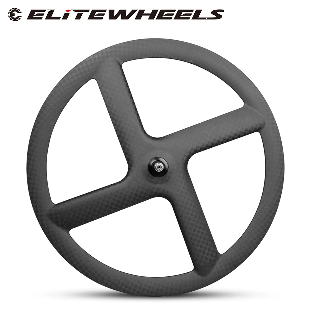 ELITEWHEELS 700c Carbon Fiber Bike Wheel Carbon 4 Spokes Wheels Carbon