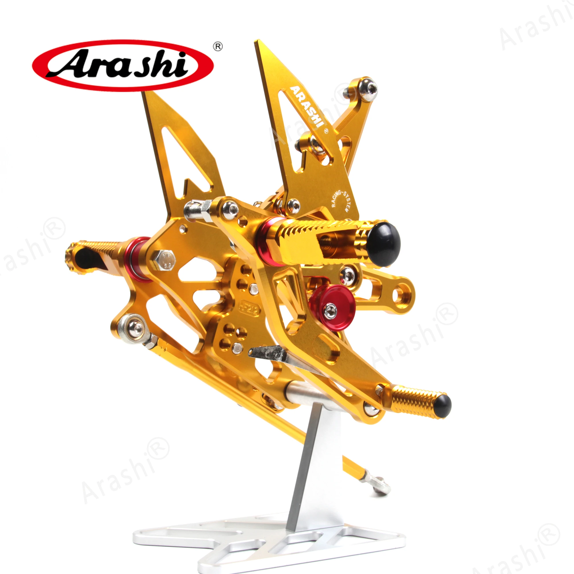 Arashi ZX10R NINJA 2006 2007 CNC Регулируемая Задняя подставка для ног KAWASAKI ZX0 10R подставки