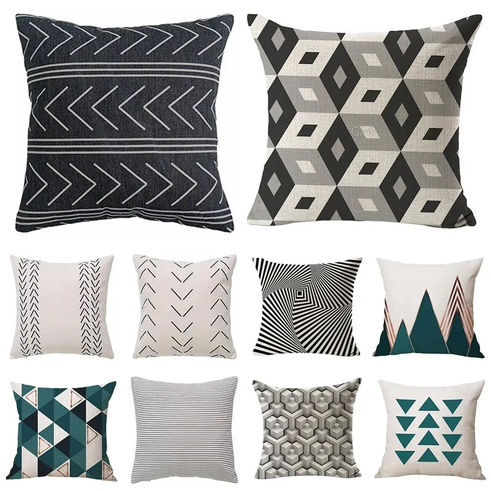 

Home Decoration Geometric Pattern Cushion Cover Car Sofa Cushion Pillow Case Quality Household Goods Simple Fashion Style