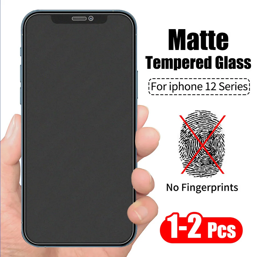 1/2 шт. защита экрана без отпечатков пальцев для iphone 11 12 7 8 6 6s Pro XS Max plus матовое