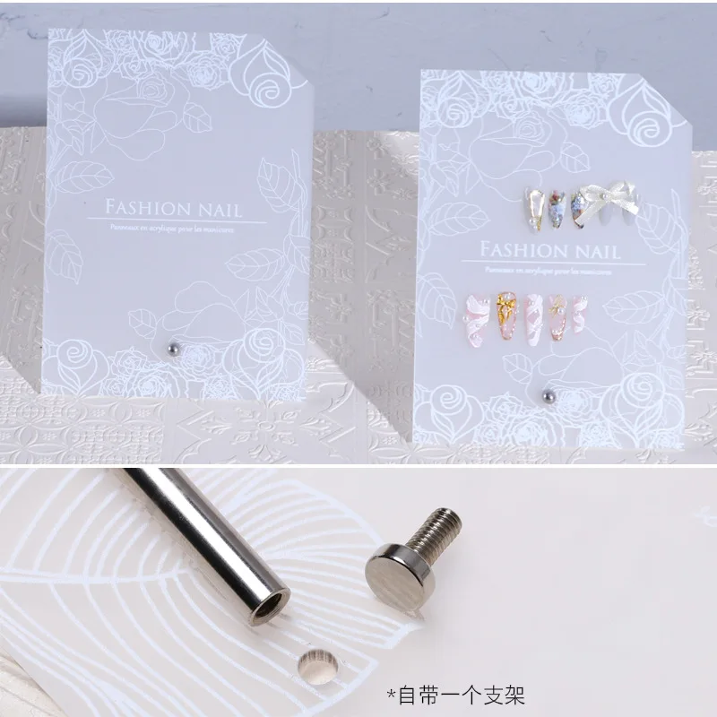 Acrylic Tabletop Acrylic Nail Art Display Irregular Board Transparent Nail Art Showing Holder, Acrylic Dust-proof Display Board