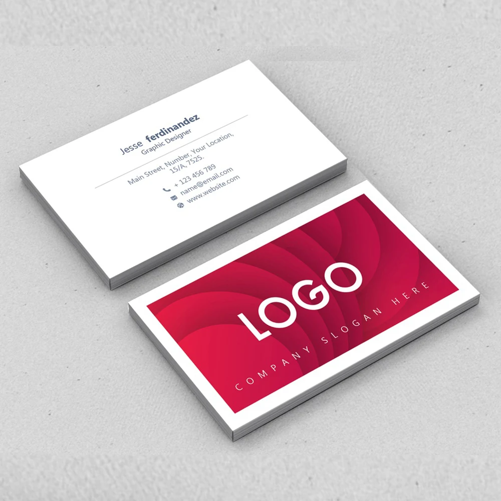 Tarjeta de negocios de impresión personalizada a todo color, 100 Uds., papel de 300GMG